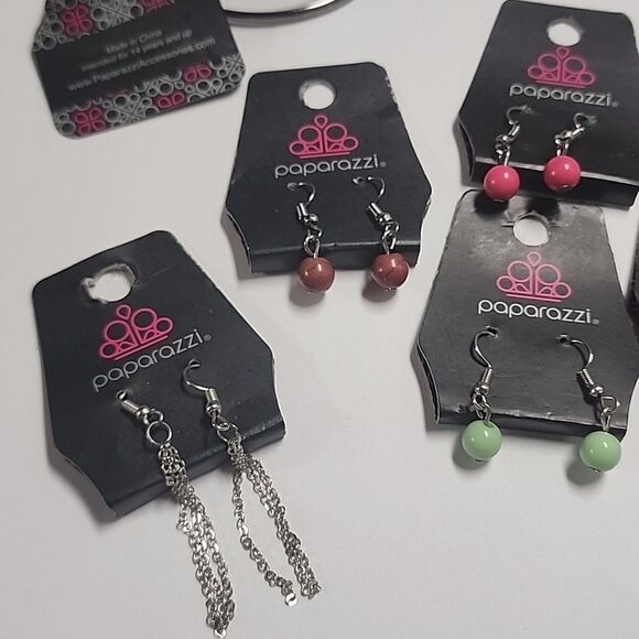 Paparazzi Jewelry Lot 5 Earrings 1 Bracelet - Picture 2 of 4